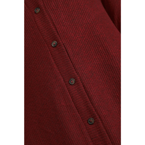 Lulus Sweet Comfort Sweater Dress Button Front Ribbed Knit Burgundy NWT Size XS - Picture 6 of 13